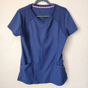 Heart Soul & Butter Soft Lot of 2 V-Neck Scrub Tops Size Small Blue & Green